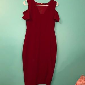 Deep red dress